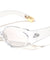 Tip Cutout Gold Accent Fashion Oval Wholesale Sunglasses