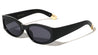 Tip Cutout Gold Accent Fashion Oval Wholesale Sunglasses