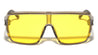 Flat Top Brow Bar One Piece Shield Lens Rectangle Wholesale Sunglasses