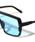 Flat Top Brow Bar One Piece Shield Lens Rectangle Wholesale Sunglasses