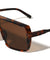 Flat Top Brow Bar One Piece Shield Lens Rectangle Wholesale Sunglasses