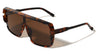 Flat Top Brow Bar One Piece Shield Lens Rectangle Wholesale Sunglasses
