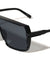Flat Top Brow Bar One Piece Shield Lens Rectangle Wholesale Sunglasses