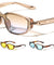 Concave Temple One Piece Shield Lens Fashion Wide Butterfly Wholesale Sunglasses