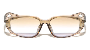 Concave Temple One Piece Shield Lens Fashion Wide Butterfly Wholesale Sunglasses