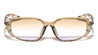 Concave Temple One Piece Shield Lens Fashion Wide Butterfly Wholesale Sunglasses