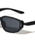 Concave Temple One Piece Shield Lens Fashion Wide Butterfly Wholesale Sunglasses