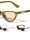 Two Bar Temple Accent Fashion Retro Cat Eye Wholesale Sunglasses