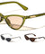 Two Bar Temple Accent Fashion Retro Cat Eye Wholesale Sunglasses
