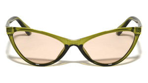 Two Bar Temple Accent Fashion Retro Cat Eye Wholesale Sunglasses