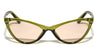 Two Bar Temple Accent Fashion Retro Cat Eye Wholesale Sunglasses