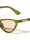 Two Bar Temple Accent Fashion Retro Cat Eye Wholesale Sunglasses