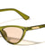 Two Bar Temple Accent Fashion Retro Cat Eye Wholesale Sunglasses