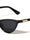 Two Bar Temple Accent Fashion Retro Cat Eye Wholesale Sunglasses