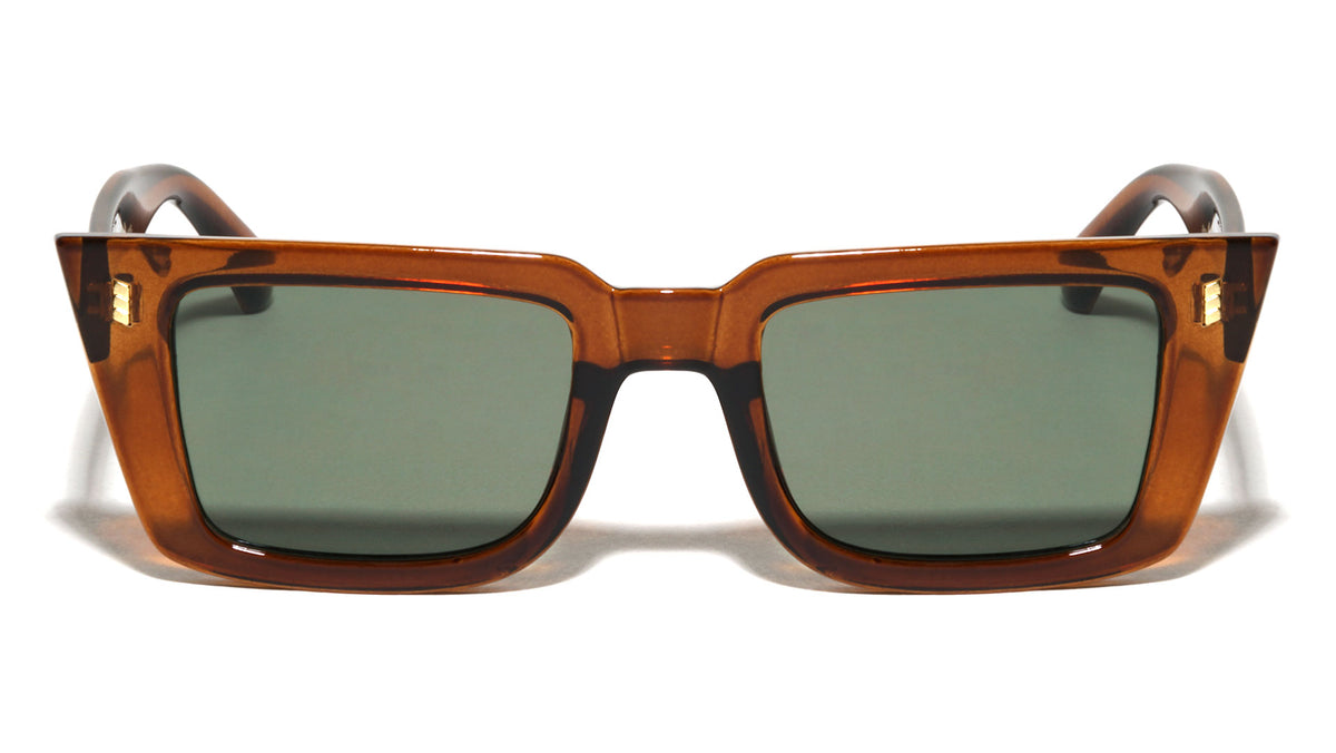 Frontal Three Block Accent Fashion Geometric Cat Eye Wholesale Sunglasses