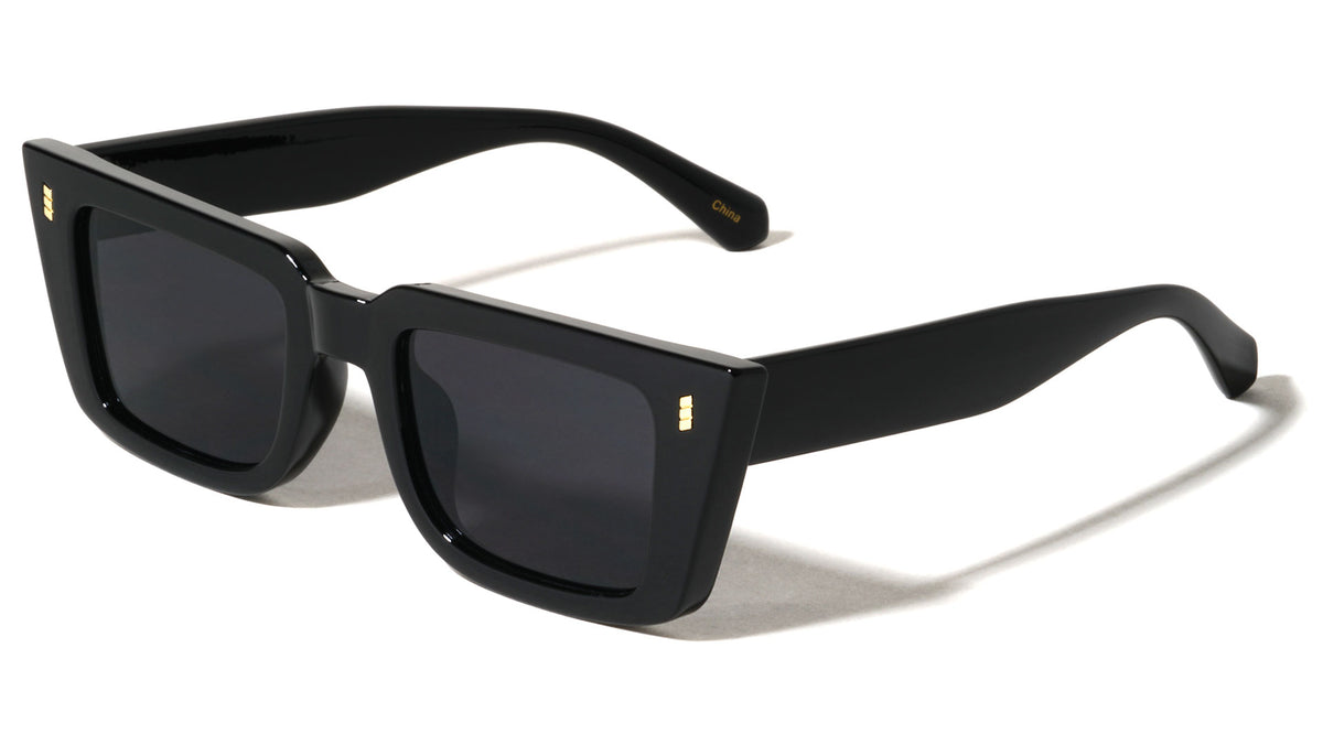 Frontal Three Block Accent Fashion Geometric Cat Eye Wholesale Sunglasses