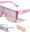 Crystal Color Rimless One Piece Shield Lens Flat Top Rectangle Wholesale Sunglasses