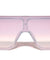 Crystal Color Rimless One Piece Shield Lens Flat Top Rectangle Wholesale Sunglasses
