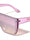 Crystal Color Rimless One Piece Shield Lens Flat Top Rectangle Wholesale Sunglasses
