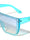 Crystal Color Rimless One Piece Shield Lens Flat Top Rectangle Wholesale Sunglasses