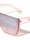 Crystal Color Rimless One Piece Shield Lens Flat Top Rectangle Wholesale Sunglasses
