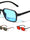 Color Lens Two Dot Temple Accent Retro Rectangle Wholesale Sunglasses
