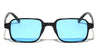 Color Lens Two Dot Temple Accent Retro Rectangle Wholesale Sunglasses