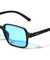 Color Lens Two Dot Temple Accent Retro Rectangle Wholesale Sunglasses
