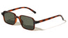 Color Lens Two Dot Temple Accent Retro Rectangle Wholesale Sunglasses