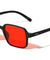 Color Lens Two Dot Temple Accent Retro Rectangle Wholesale Sunglasses