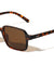 Color Lens Two Dot Temple Accent Retro Rectangle Wholesale Sunglasses