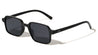 Color Lens Two Dot Temple Accent Retro Rectangle Wholesale Sunglasses