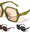 Hinge Bar Accent Oversized Fashion Geometric Butterfly Wholesale Sunglasses