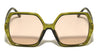 Hinge Bar Accent Oversized Fashion Geometric Butterfly Wholesale Sunglasses
