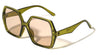 Hinge Bar Accent Oversized Fashion Geometric Butterfly Wholesale Sunglasses