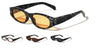 Curved Cut Sides Accent Fashion Oval Butterfly Wholesale Sunglasses