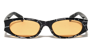 Curved Cut Sides Accent Fashion Oval Butterfly Wholesale Sunglasses