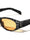 Curved Cut Sides Accent Fashion Oval Butterfly Wholesale Sunglasses