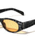 Curved Cut Sides Accent Fashion Oval Butterfly Wholesale Sunglasses