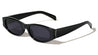 Curved Cut Sides Accent Fashion Oval Butterfly Wholesale Sunglasses