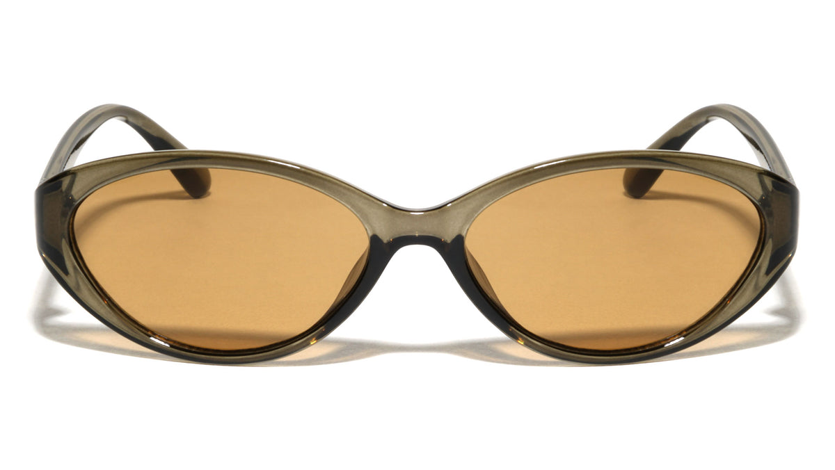 Curved Edge Two Dot Temple Accent Fashion Butterfly Wholesale Sunglasses