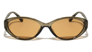 Curved Edge Two Dot Temple Accent Fashion Butterfly Wholesale Sunglasses