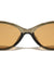 Curved Edge Two Dot Temple Accent Fashion Butterfly Wholesale Sunglasses