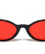 Star Stud Accent Color Lens Retro Oval Wholesale Sunglasses