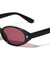 Star Stud Accent Color Lens Retro Oval Wholesale Sunglasses