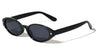Star Stud Accent Color Lens Retro Oval Wholesale Sunglasses
