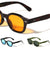 Frontal Stud Accent Fashion Retro Round Wholesale Sunglasses