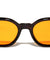 Frontal Stud Accent Fashion Retro Round Wholesale Sunglasses