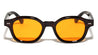 Frontal Stud Accent Fashion Retro Round Wholesale Sunglasses