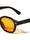 Frontal Stud Accent Fashion Retro Round Wholesale Sunglasses